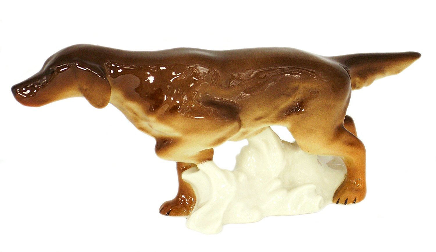 Irish Setter Brown Dog Hunting Lomonosov Porcelain Collectible Figurine