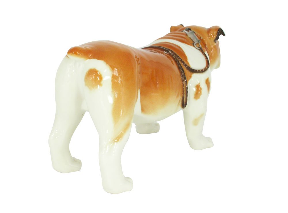 English Bulldog Big Decorate Lomonosov Porcelain Collectible Figurine
