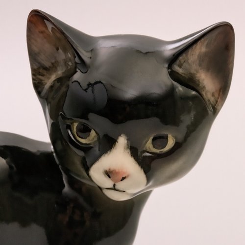 Imperial / Lomonosov Porcelain 'Black Cat' Figurine