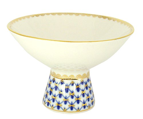 Lomonosov Porcelain Cobalt Net Candy Vase