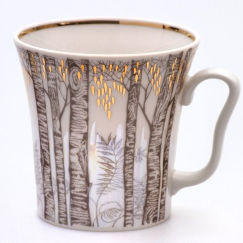 Imperial / Lomonosov Porcelain 'Snowmelt' Mug w/ Saucer