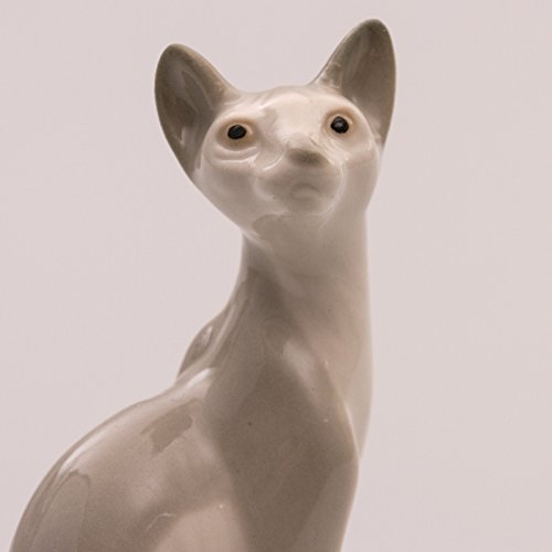 Porcelain Sculpture Gray Sphinx Figurine
