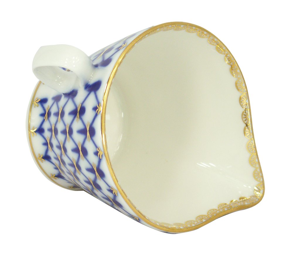 Lomonosov Porcelain Gravy Boat Youth Cobalt Net 5.1 fl.oz/150 ml