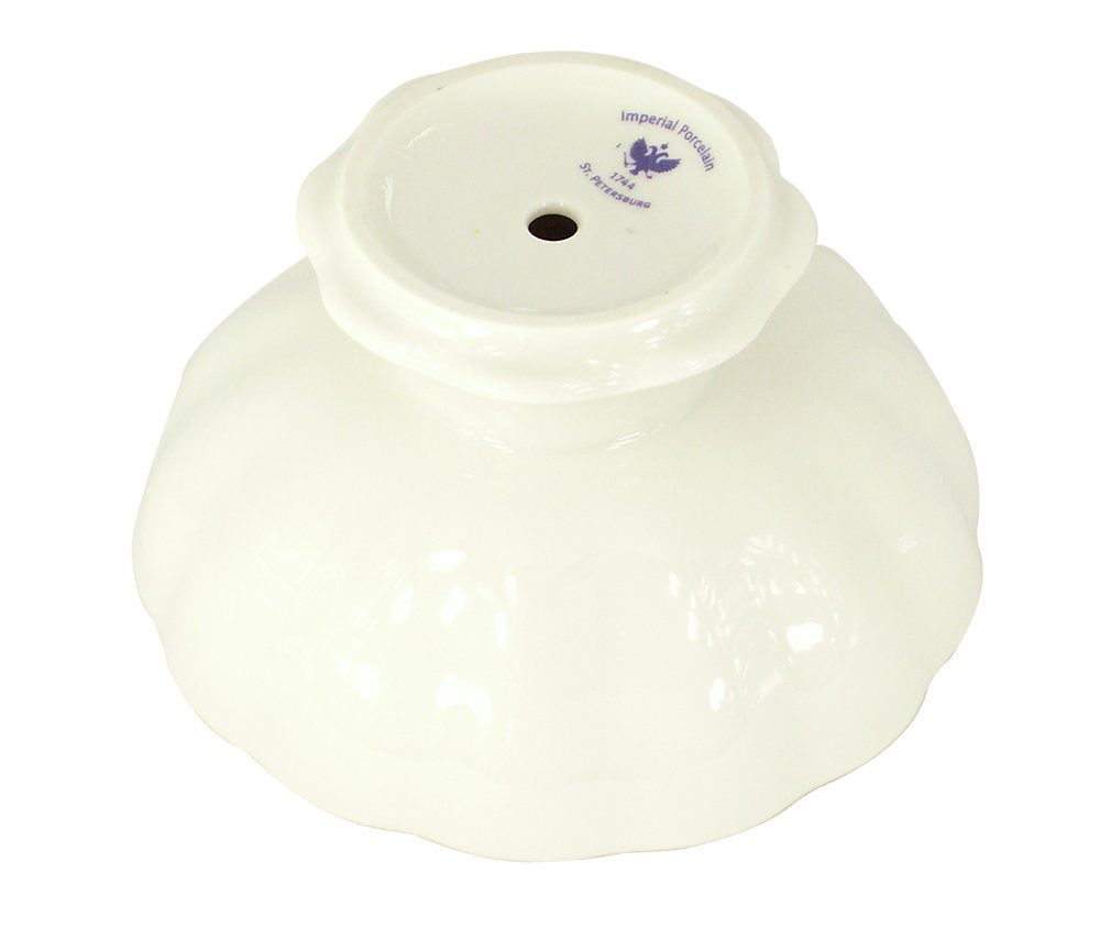 Lomonosov Imperial Porcelain Candy Jam Confectionery Vase Snow White Tulip 10.1 fl.oz/325 ml