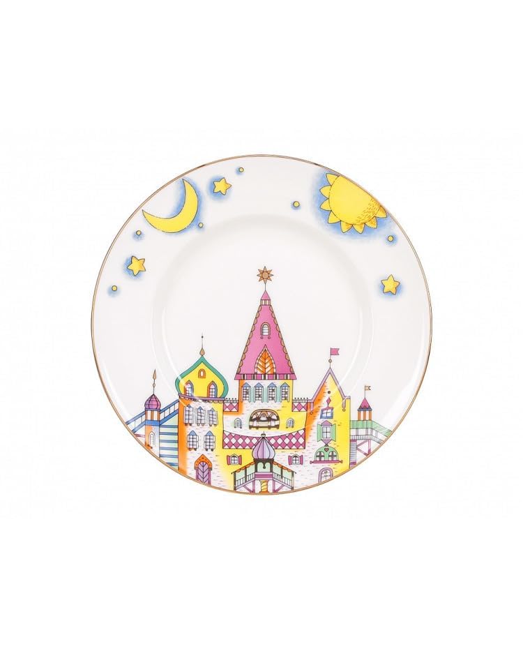 Lomonosov Porcelain Tea Set Cup, Saucer and Cake Plate Ballet Little Humpbacked Horse 5.6 fl.oz/165 ml