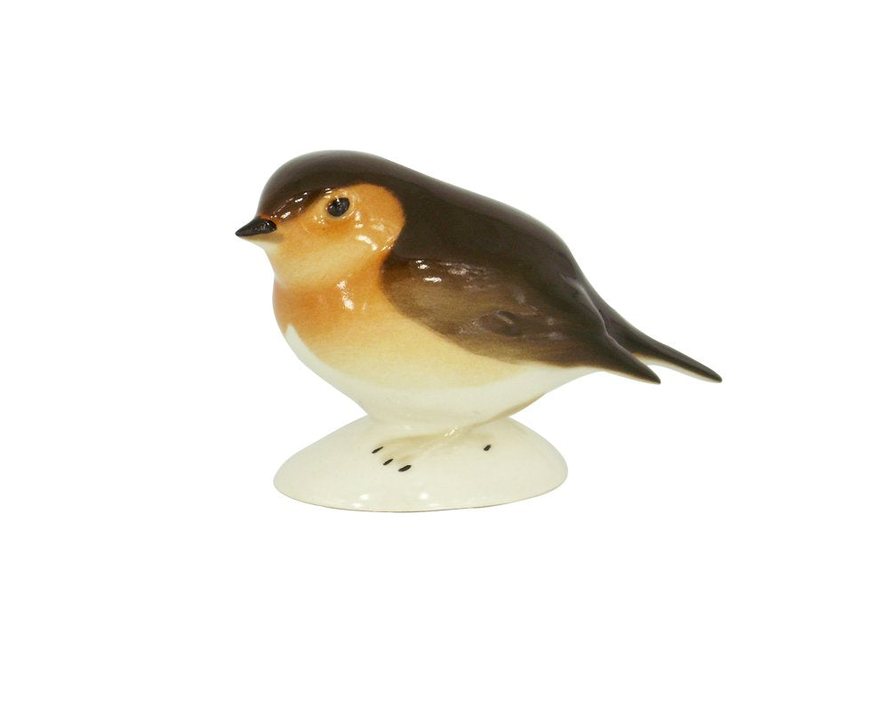 Robin Bird Small Lomonosov Porcelain Collectible Figurine
