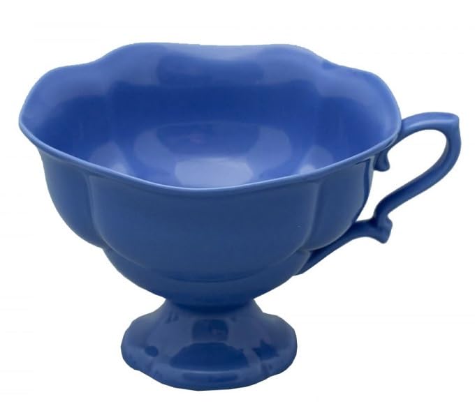 Lomonosov Porcelain Bone China Tea Cup Natasha Monocolor Cornflower Blue 220 ml/7.4 fl.oz