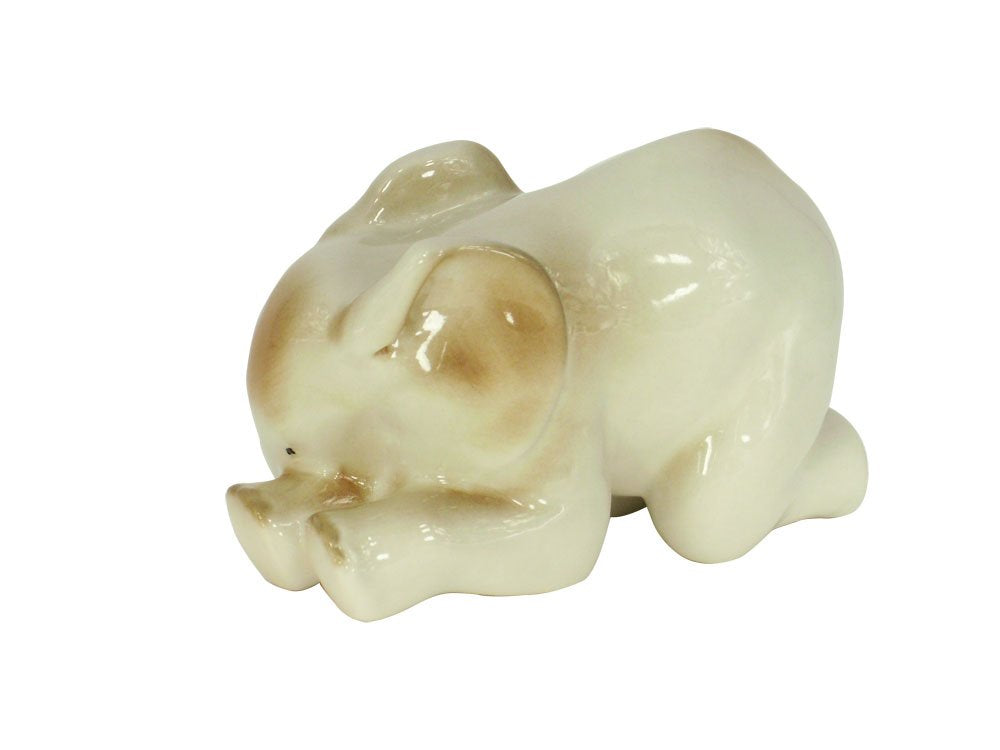 Elephant Baby Sleeping Lomonosov Porcelain Collectible Figurine