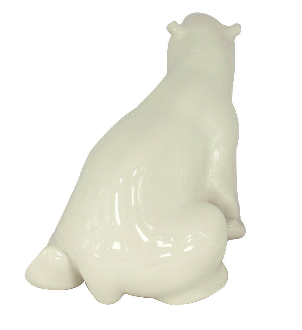 Polar Bear Sitting Big Lomonosov Porcelain Collectible Figurine