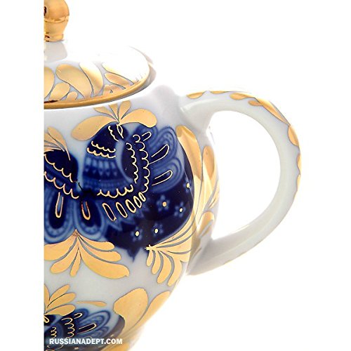 RussianAdept.com Sugar bowl form the Tulip pattern Golden garden, the Imperial porcelain factory