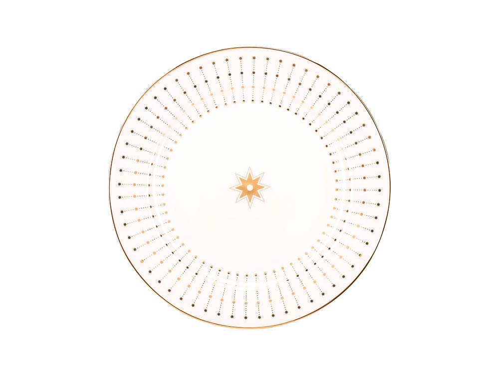 Lomonosov Porcelain Dinner Plate Azure Golden 7.9"/200 mm