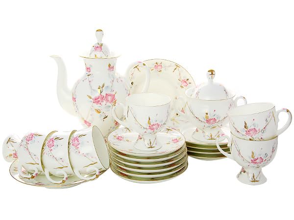 Lomonosov Bone China Porcelain Coffee Set for 6 Galant 20 pc