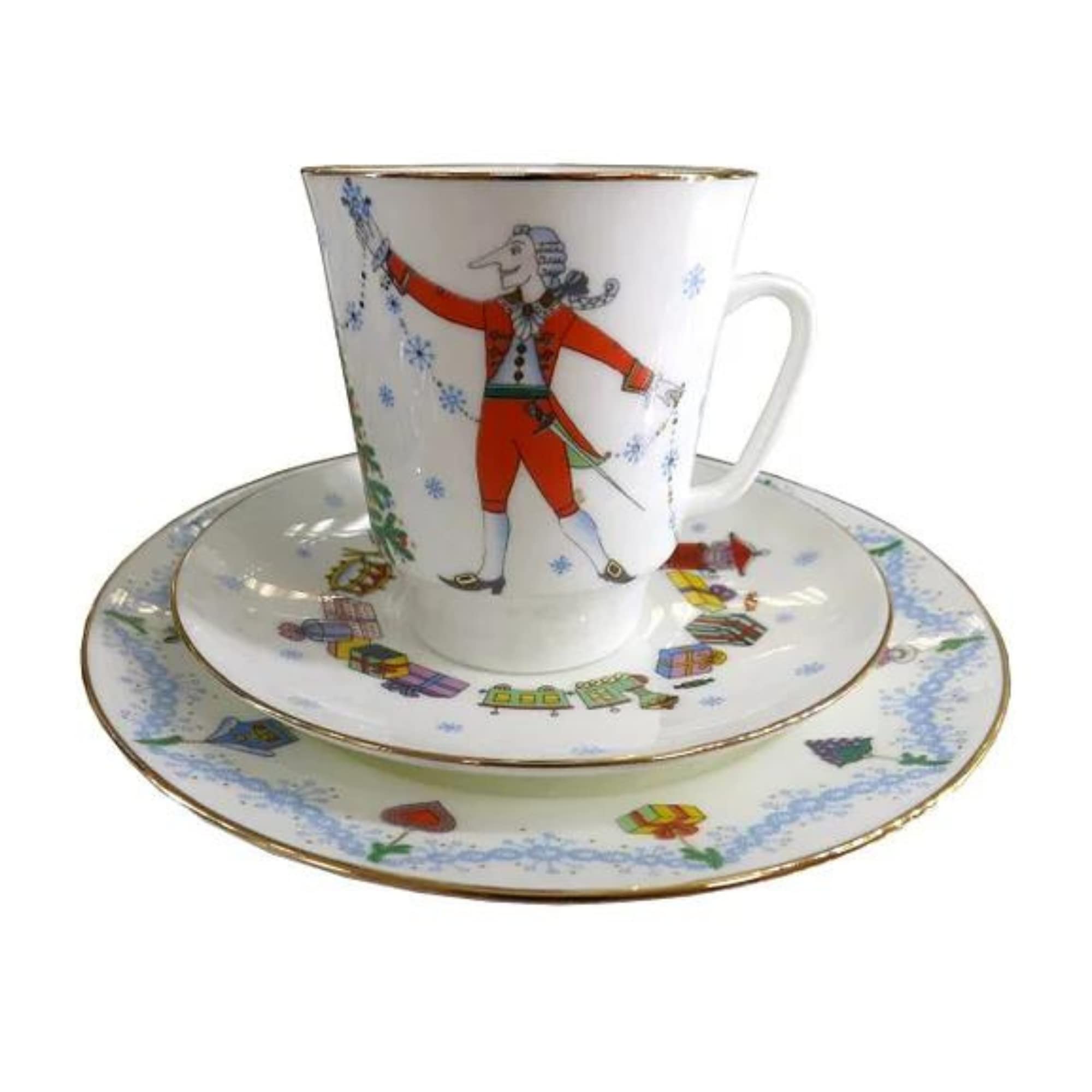 Lomonosov Porcelain Tea Set Cup, Saucer and Cake Plate Ballet Nutcracker 5.6 fl.oz/165 ml