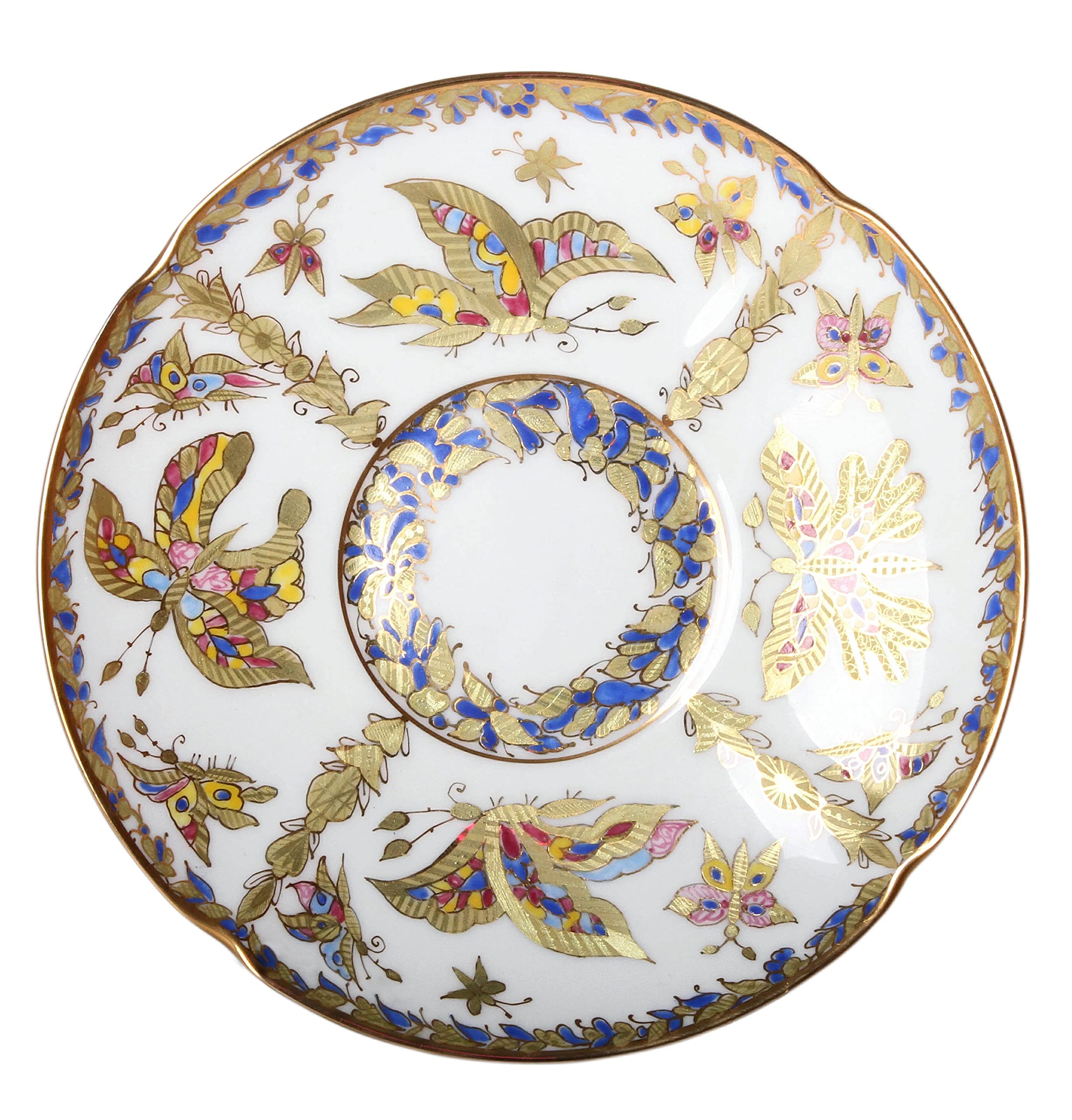 Lomonosov Porcelain Cup and Saucer Fantastic Butterflies Bone China 7.76 oz/220 ml