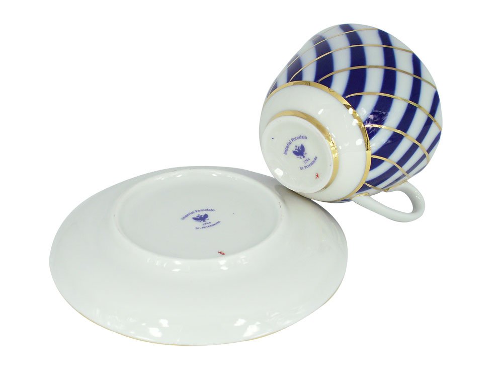 Imperial Lomonosov Porcelain Cup and Saucer Set Collection