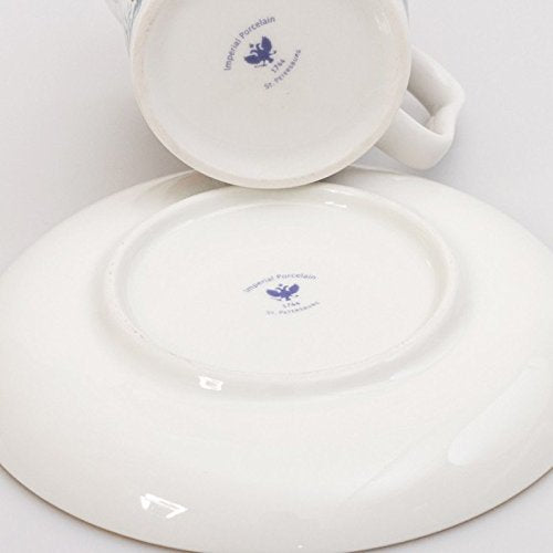 Troika Mug w/ Saucer. 12 Fl Oz. 22k Gold, Porcelain