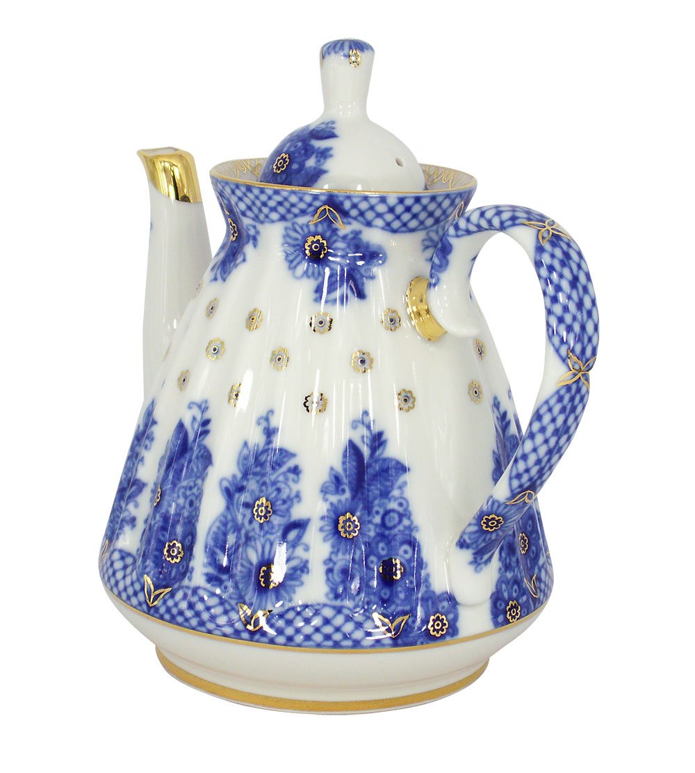 Lomonosov Porcelain Teapot Radiant Basket 5 Cup 25 ounces 750 milliliters