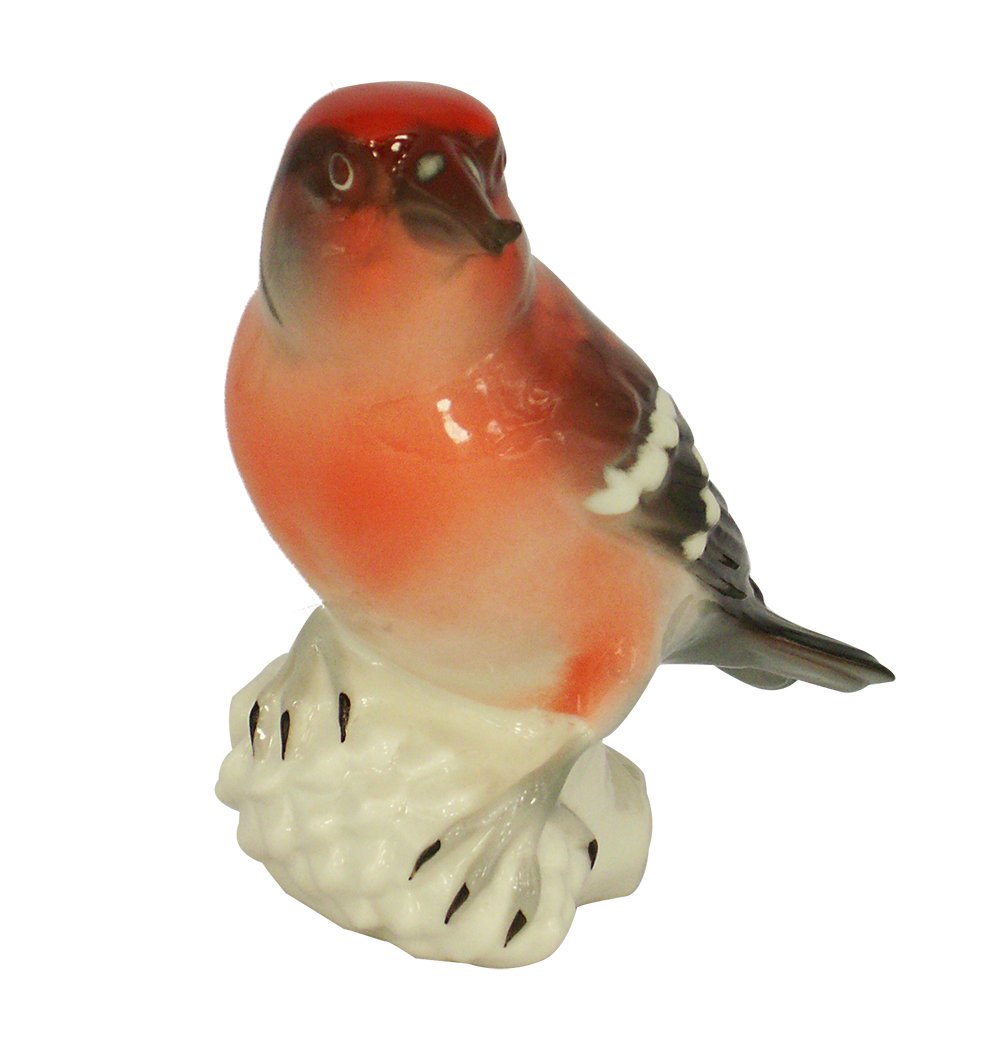 Crossbill Bird Lomonosov Porcelain Collectible Figurine