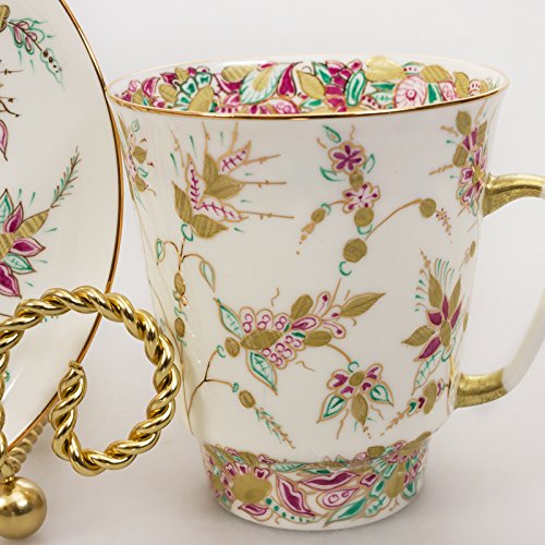 Imperial / Lomonosov Porcelain 'Golden Branches' Teacup w/ Saucer