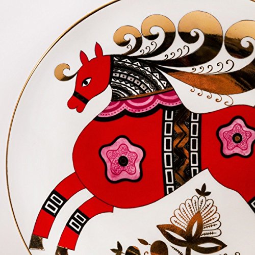 Red Steed Wall Hanging Decorative Plate