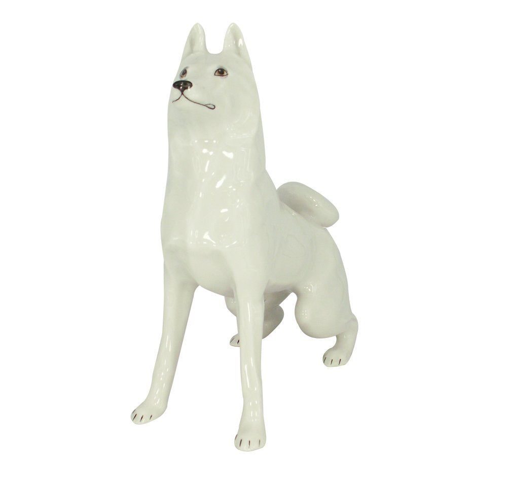 Husky Siberian Dog Lomonosov Porcelain Collectible Figurine