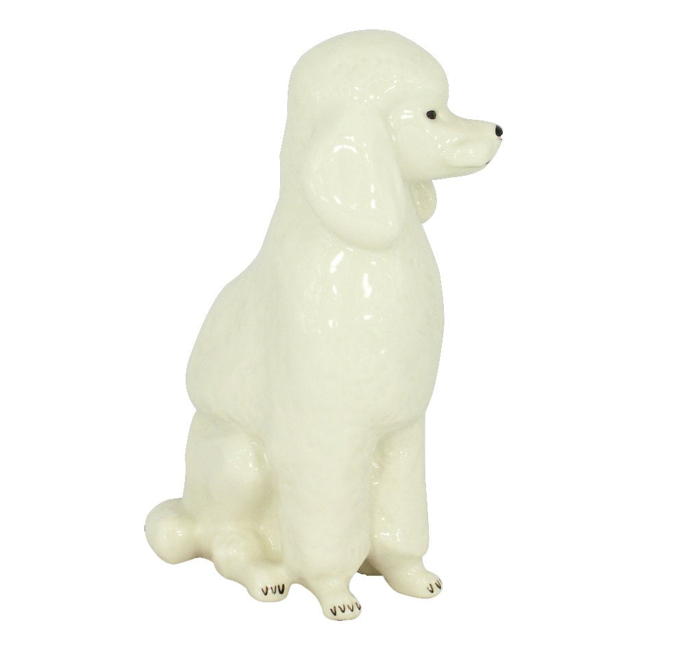 King Poodle White Colored Lomonosov Porcelain Collectible Figurine
