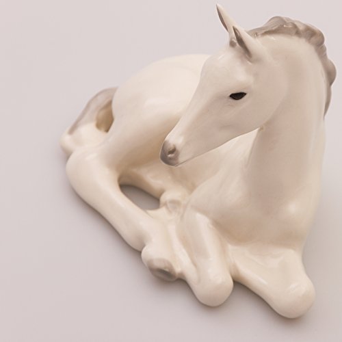 Porcelain Sculpture Lying Foal Figurine