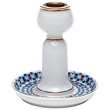 Imperial Porcelain Cobalt Net Candlestick