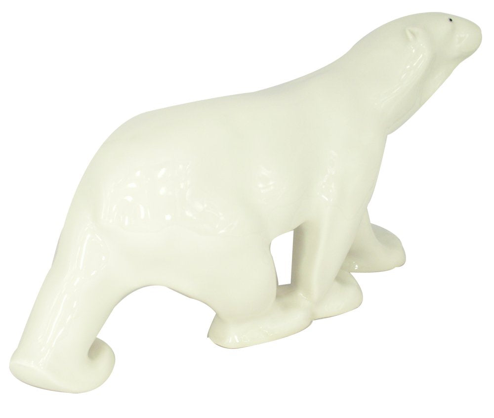 Polar Bear Walking Big Lomonosov Porcelain Decorative Figurine