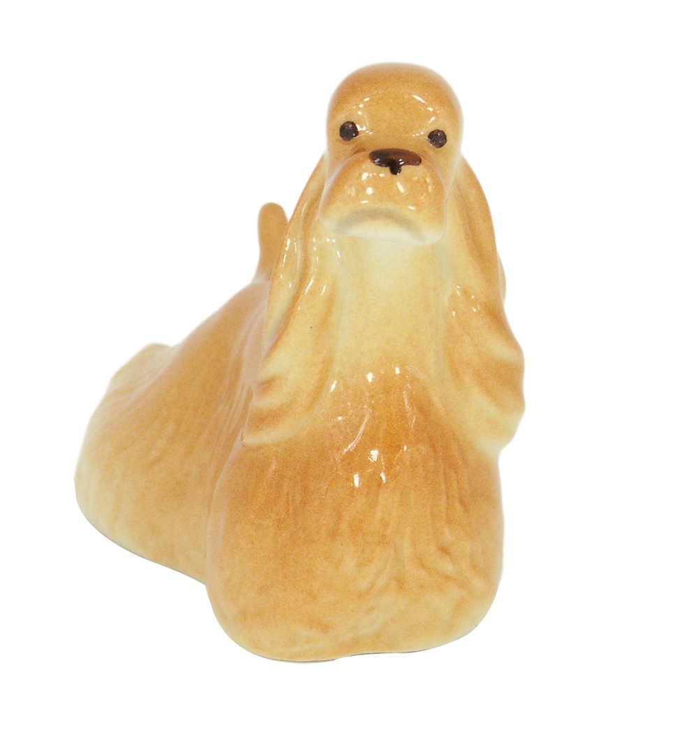 Cocker Spaniel Red Colored Lomonosov Porcelain Collectible Figurine