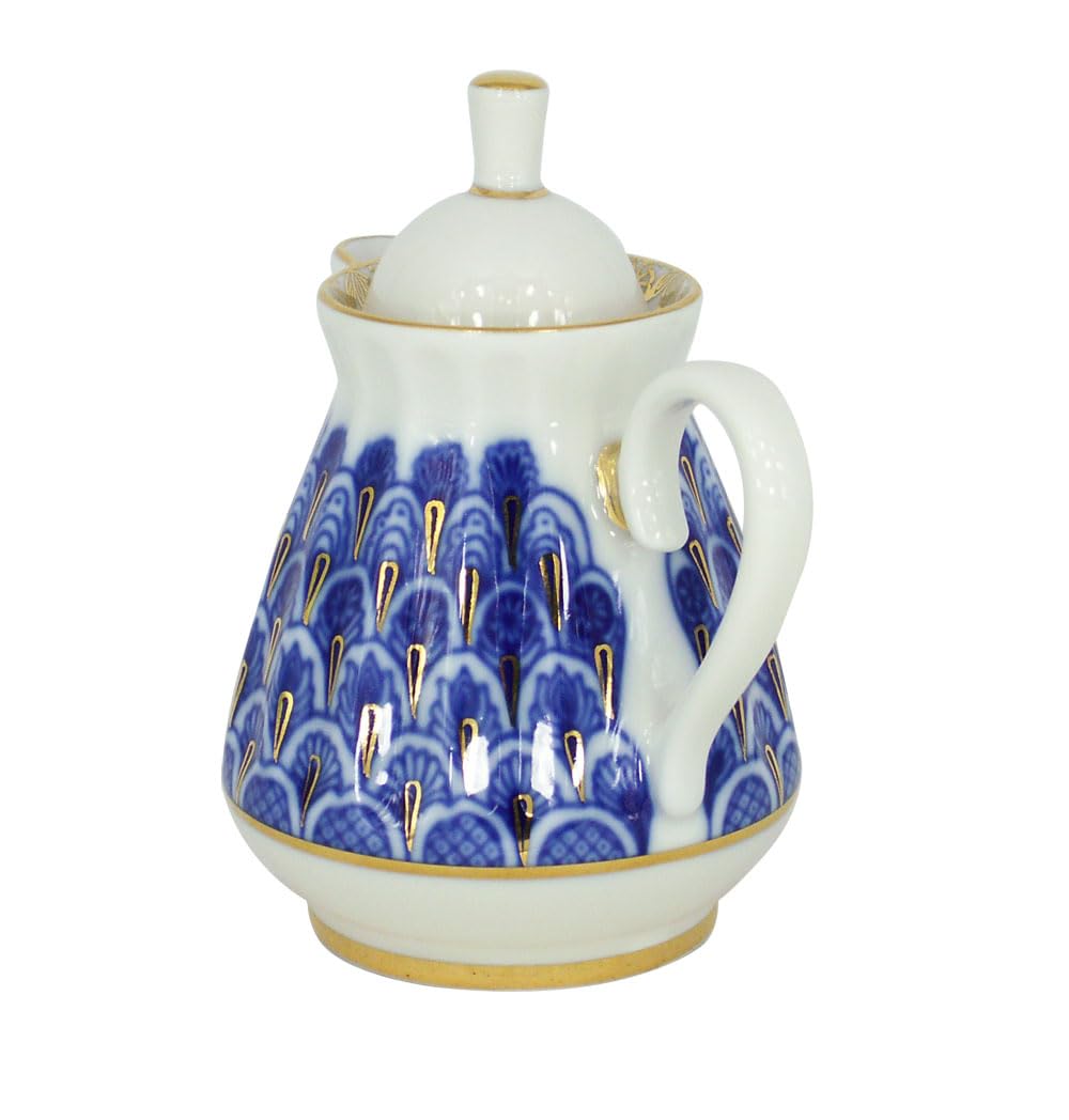 Lomonosov Imperial Porcelain Milk Jar Creamer Radiant Forget me Not 7.4 oz/220 ml