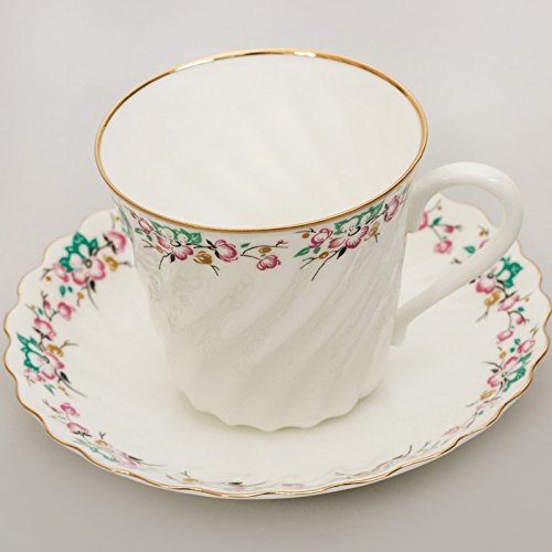 Imperial / Lomonosov Porcelain Coffee Cup w/ Saucer 'Spring'